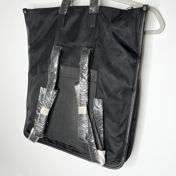 NWT ATM Anthony Thomas Melillo Medium Tote Backpack Foldable Convertible Black - Picture 9 of 11